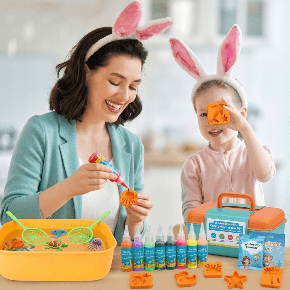 WodneStworki - Kreatywny zestaw 30 elementów  DIY do tworzenia pływających zwierząt w wodzie