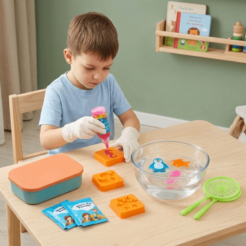 WodneStworki - Kreatywny zestaw 30 elementów  DIY do tworzenia pływających zwierząt w wodzie