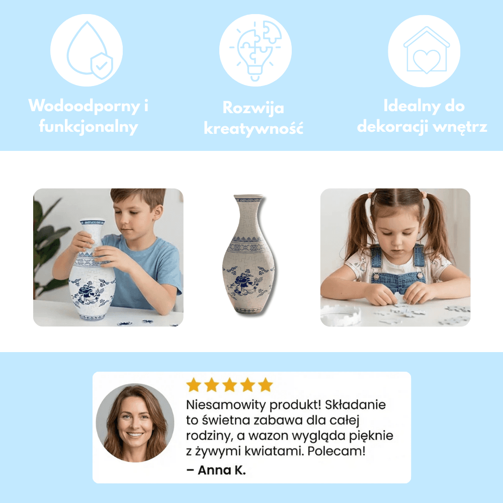 Vaséa - stwórz własny wazon z puzzli krok po kroku