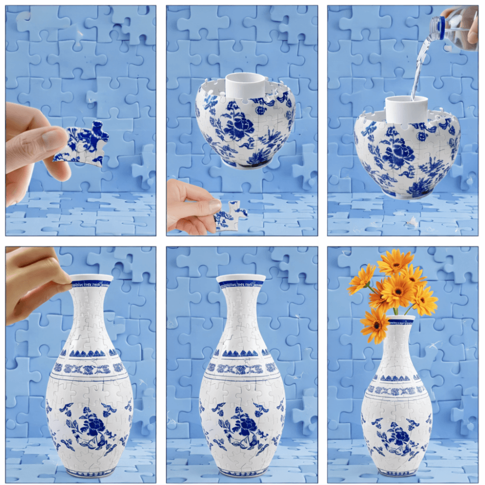 Vaséa - stwórz własny wazon z puzzli krok po kroku