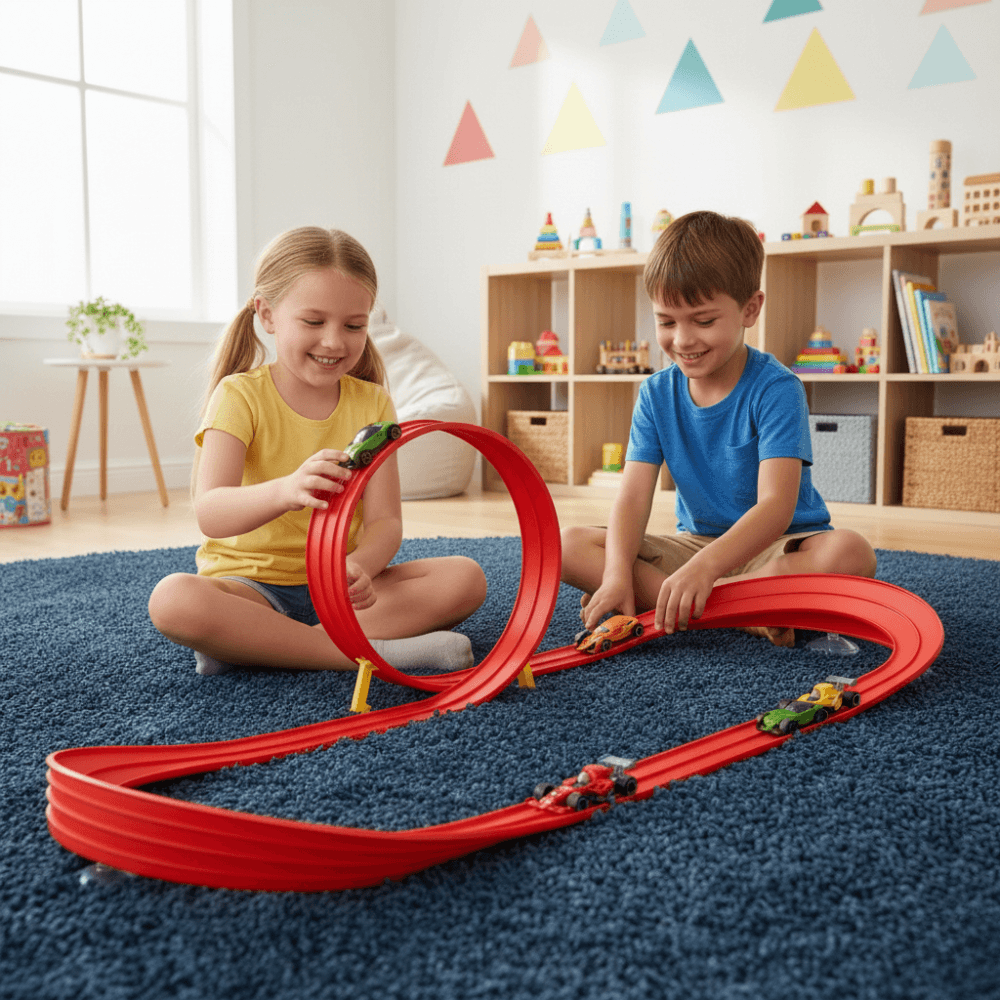TurboLoop – Elastyczny Tor Wyścigowy - Zawiera 4 autka + 12 przyssawek